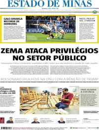 Capa do jornal Estado de Minas 24/09/2019