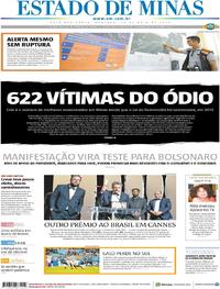 Capa do jornal Estado de Minas 26/05/2019
