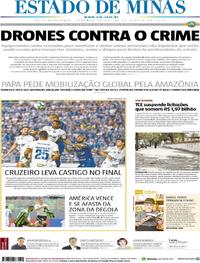 Capa do jornal Estado de Minas 26/08/2019