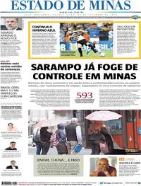 Capa do jornal Estado de Minas 26/09/2019