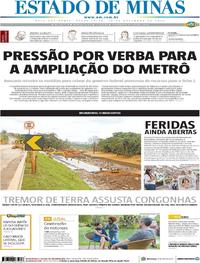 Capa do jornal Estado de Minas 26/11/2019