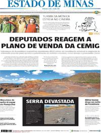 Capa do jornal Estado de Minas 27/06/2019