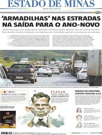 Capa do jornal Estado de Minas 27/12/2019