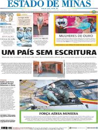 Capa do jornal Estado de Minas 28/07/2019