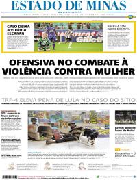 Capa do jornal Estado de Minas 28/11/2019