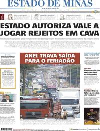 Capa do jornal Estado de Minas 28/12/2019
