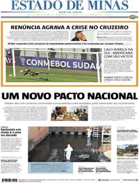 Capa do jornal Estado de Minas 29/05/2019
