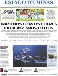 Capa do jornal Estado de Minas 29/08/2019