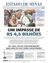 Capa do jornal Estado de Minas 29/09/2019