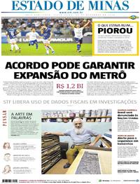 Capa do jornal Estado de Minas 29/11/2019