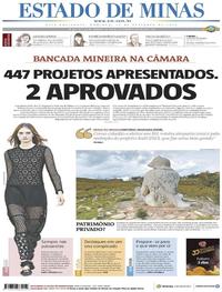 Capa do jornal Estado de Minas 29/12/2019