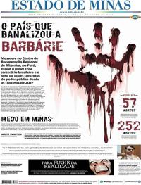 Capa do jornal Estado de Minas 30/07/2019