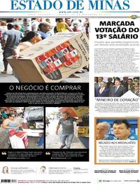 Capa do jornal Estado de Minas 30/11/2019