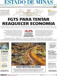 Capa do jornal Estado de Minas 31/05/2019