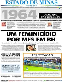 Capa do jornal Estado de Minas 31/07/2019