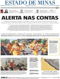 Capa do jornal Estado de Minas 31/08/2019