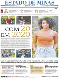 Capa do jornal Estado de Minas 01/01/2020