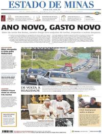 Capa do jornal Estado de Minas 02/01/2020