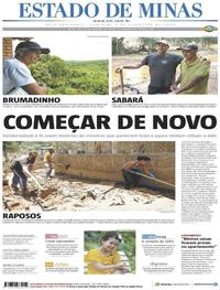 Capa do jornal Estado de Minas 02/02/2020