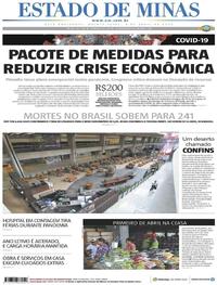 Capa do jornal Estado de Minas 02/04/2020