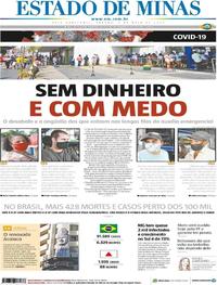 Capa do jornal Estado de Minas 02/05/2020
