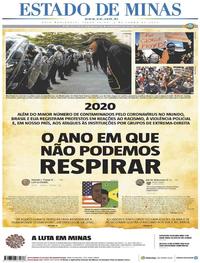 Capa do jornal Estado de Minas 02/06/2020