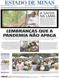 Capa do jornal Estado de Minas 02/11/2020