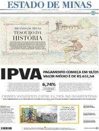 Capa do jornal Estado de Minas 02/12/2020