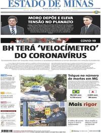 Capa do jornal Estado de Minas 03/05/2020