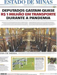 Capa do jornal Estado de Minas 03/08/2020