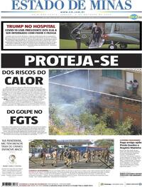 Capa do jornal Estado de Minas 03/10/2020