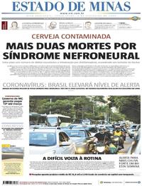 Capa do jornal Estado de Minas 04/02/2020