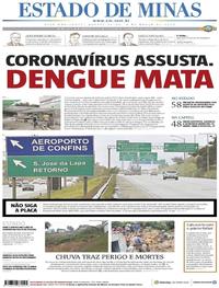 Capa do jornal Estado de Minas 04/03/2020