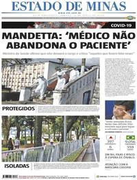 Capa do jornal Estado de Minas 04/04/2020