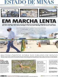 Capa do jornal Estado de Minas 04/08/2020