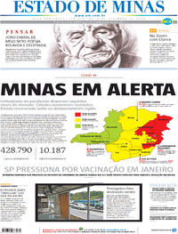 Capa do jornal Estado de Minas 04/12/2020