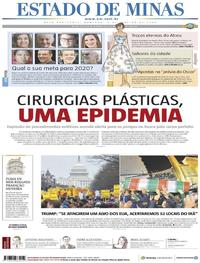 Capa do jornal Estado de Minas 05/01/2020