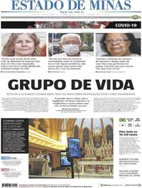 Capa do jornal Estado de Minas 05/04/2020