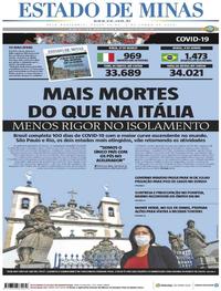 Capa do jornal Estado de Minas 05/06/2020