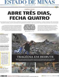 Capa do jornal Estado de Minas 05/08/2020