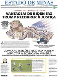 Capa do jornal Estado de Minas 05/11/2020