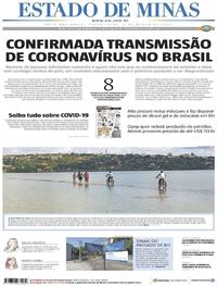 Capa do jornal Estado de Minas 06/03/2020