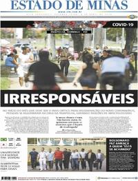 Capa do jornal Estado de Minas 06/04/2020