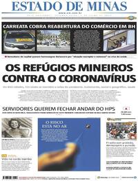 Capa do jornal Estado de Minas 06/07/2020