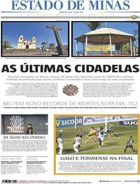 Capa do jornal Estado de Minas 06/08/2020