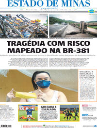 Capa do jornal Estado de Minas 06/12/2020