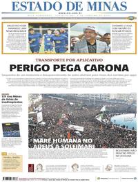 Capa do jornal Estado de Minas 07/01/2020