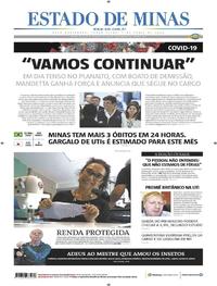 Capa do jornal Estado de Minas 07/04/2020
