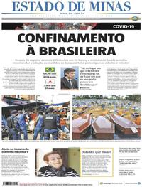 Capa do jornal Estado de Minas 07/05/2020