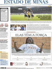 Capa do jornal Estado de Minas 08/03/2020